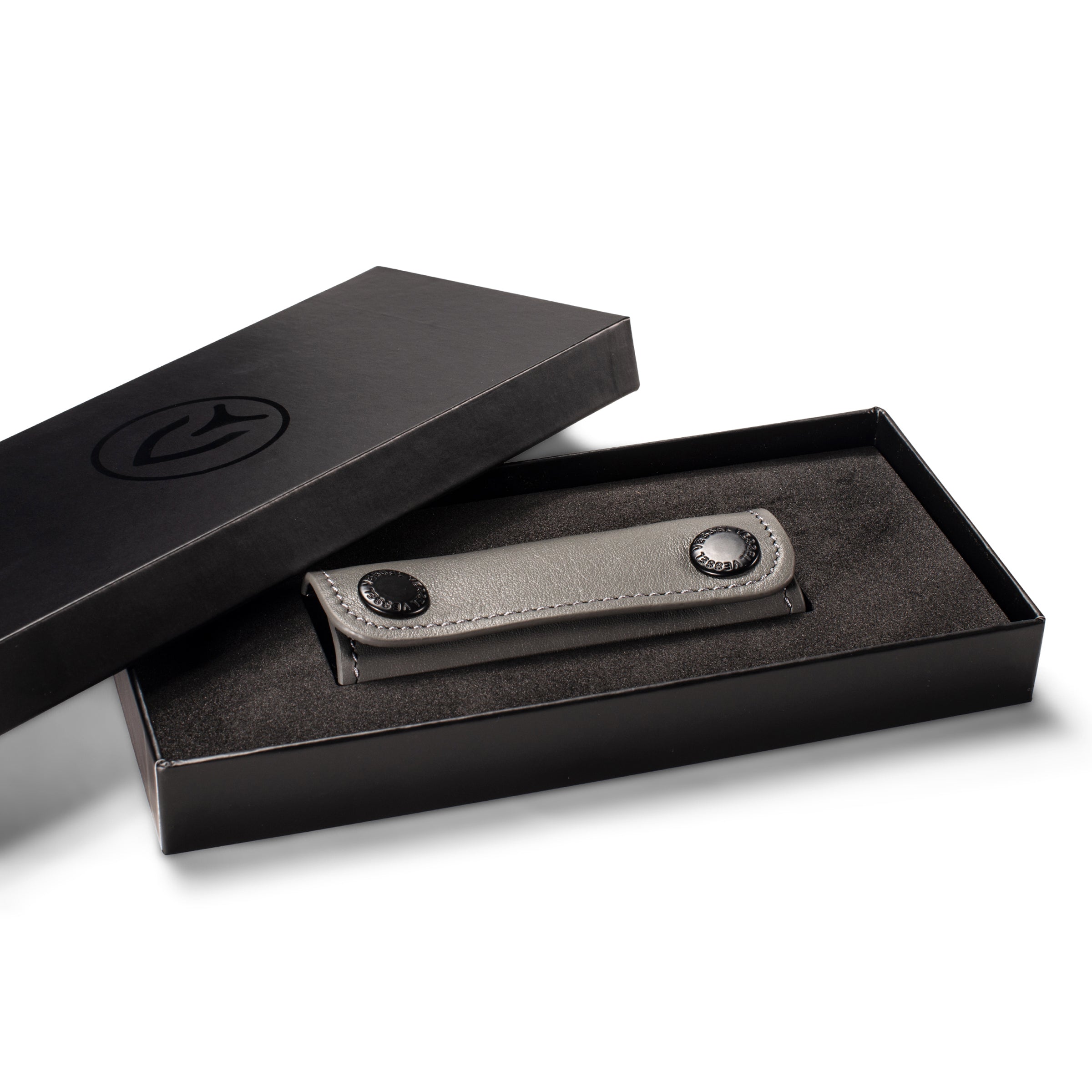 Genuine Leather Handle Wrap Gray