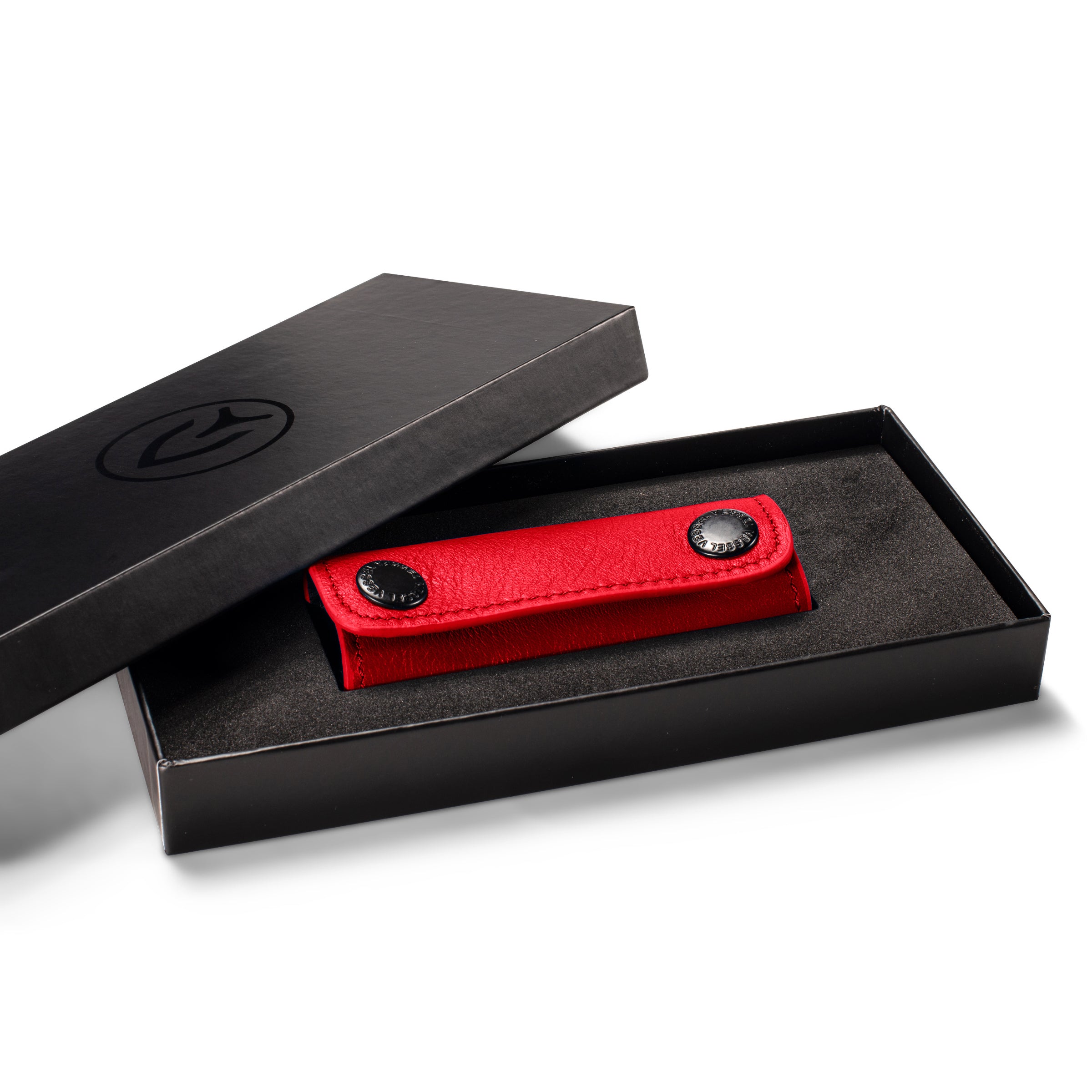 Genuine Leather Handle Wrap Red