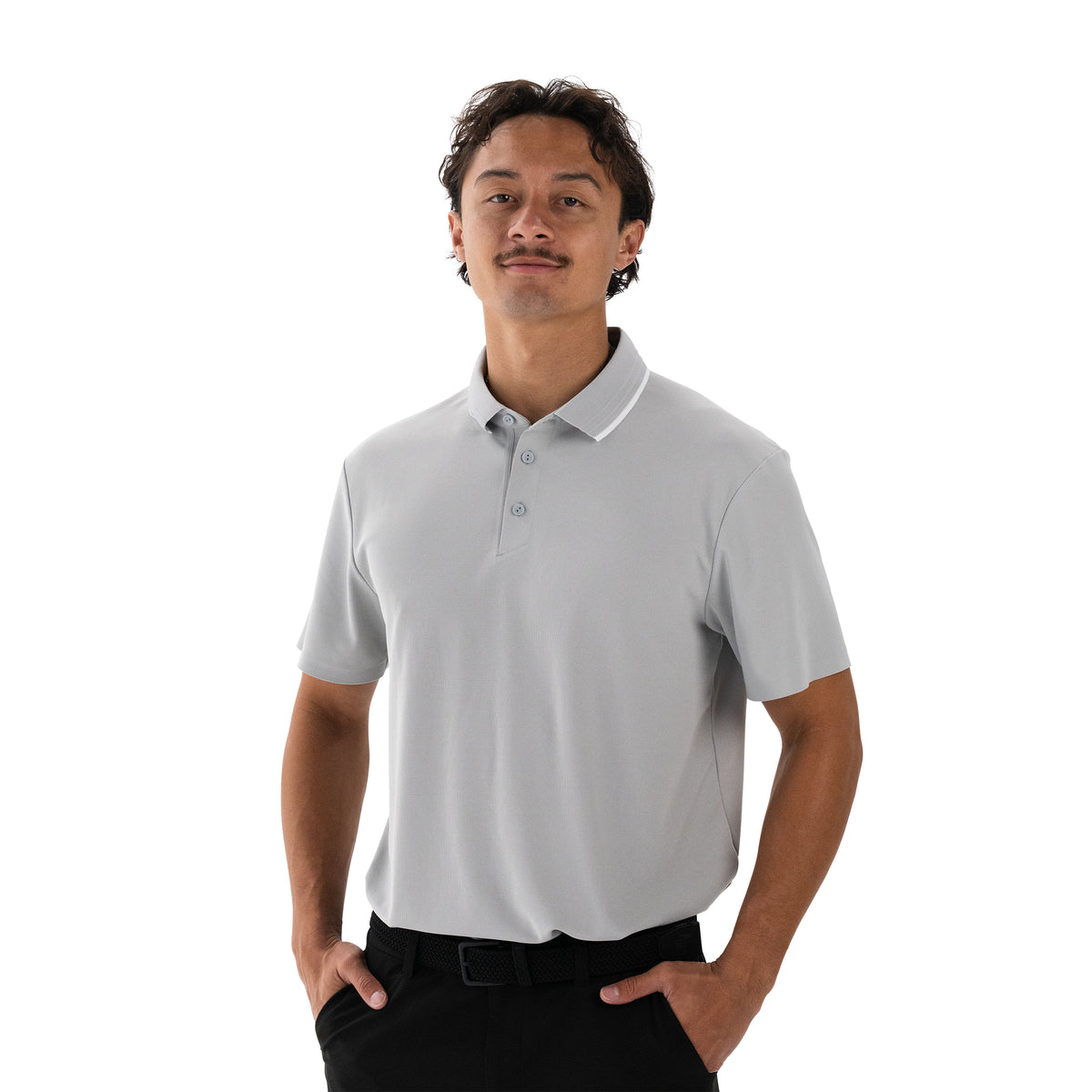 Performance Piqué Polo Stone Grey