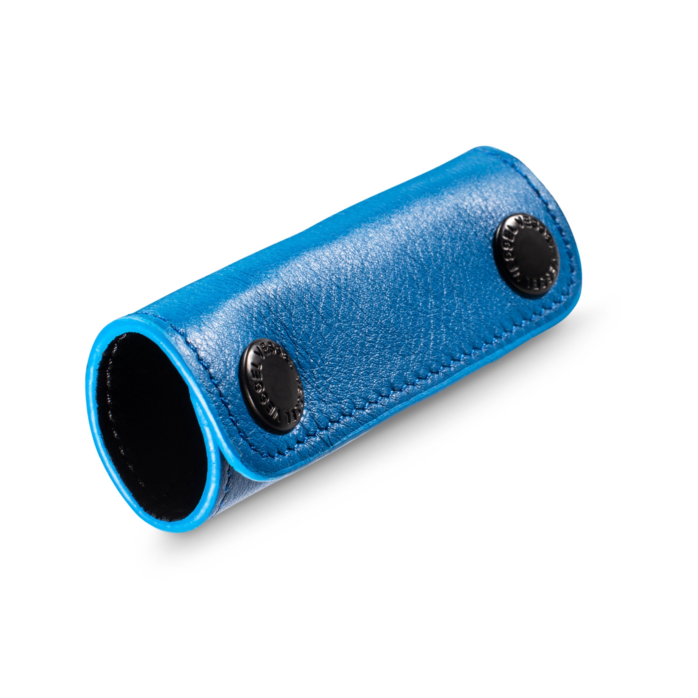 Genuine Leather Handle Wrap Blue