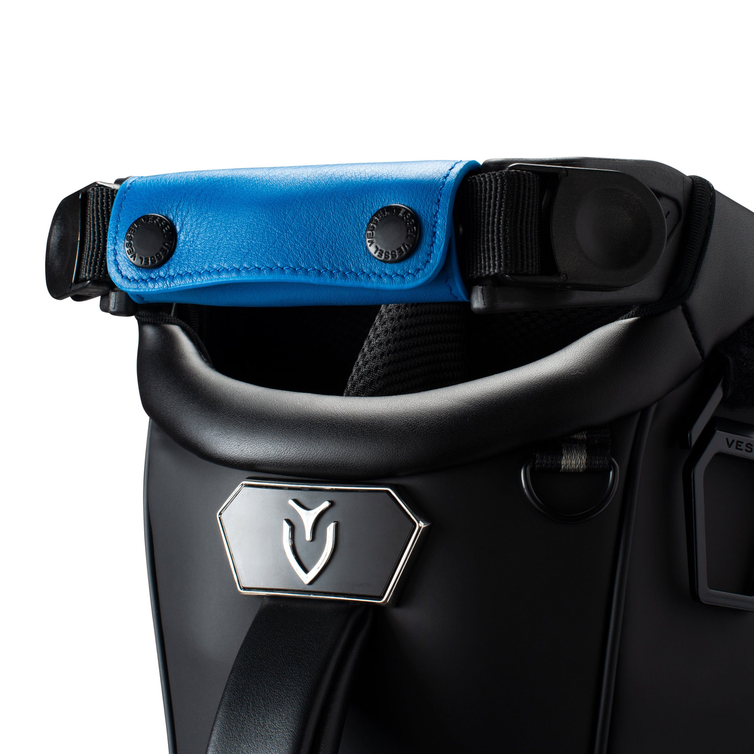 Genuine Leather Handle Wrap Blue